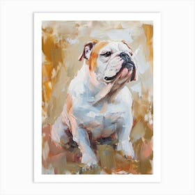 Bulldog Acrylic Painting 8 Art Print
