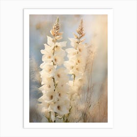 Boho Dried Flowers Delphinium 1 Art Print