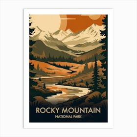 Rocky Mountain National Park Vintage Travel Poster 10 Art Print