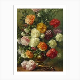Carnations Painting 3 Flower Art Print