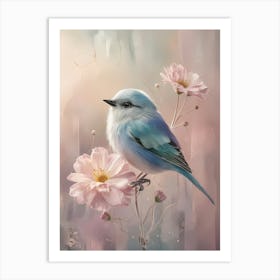 Bird On Flower 1 Art Print