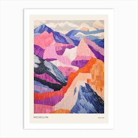 Helvellyn England 2 Colourful Mountain Illustration Poster Art Print