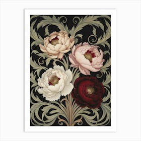 Three Peonies Art Print