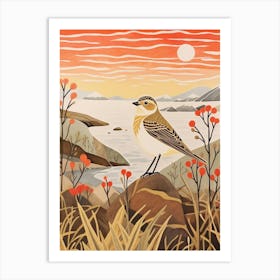 Bird Illustration Lark 1 Art Print