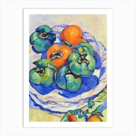 Persimmon 1 Vintage Sketch Fruit Art Print