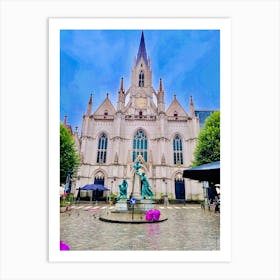 Church In Brussels Art Print