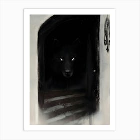 Wolf In The Doorway Art Print