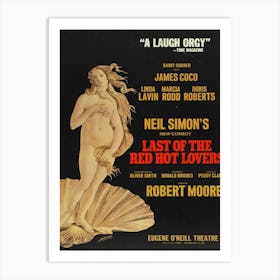 Last Of The Red Hot Lovers Theatre Poster 1969 Art Print