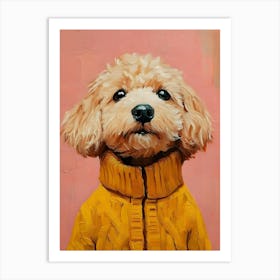 Mister Cool Goldendoodle Art Print