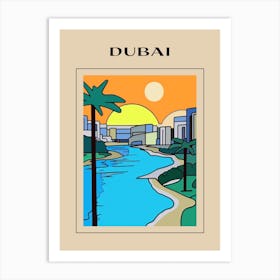 Minimal Design Style Of Dubai, United Arab Emirates 4 Poster Art Print