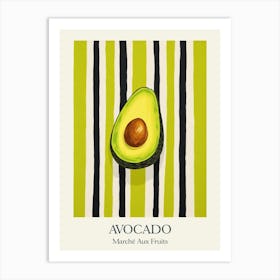 Marche Aux Fruits Avocado Fruit Summer Illustration 4 Art Print