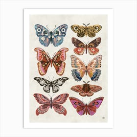 Butterflies cottagecore art Art Print
