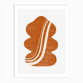 Orange And White Stripes Art Print