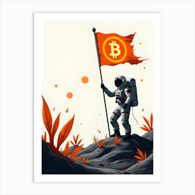 Bitcoin Astronaut 6 Art Print