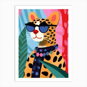 Little Jaguar 1 Wearing Sunglasses Art Print