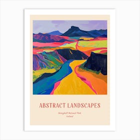 Colourful Abstract Vatnajkull National Park Iceland 4 Poster Art Print
