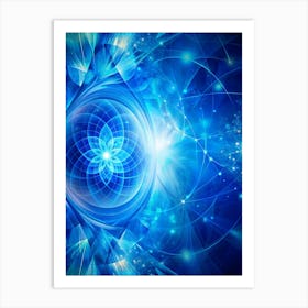 Blue Abstract Background No Text (2) Art Print