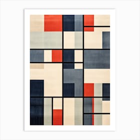 Lunar Lattices: Abstract Mid-Century Moonscape Art Print