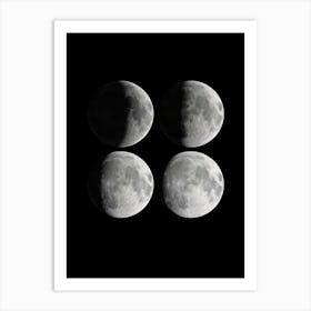 Four Phases Of The Moon Art Print