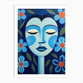 Blue Flowers 36 Art Print