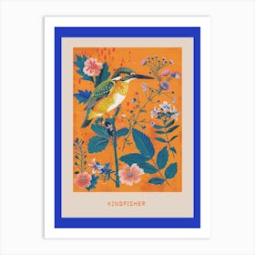 Spring Birds Poster Kingfisher 2 Art Print