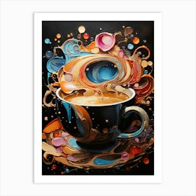 Coffee Splashes Art Print