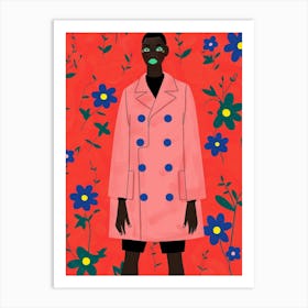 Pink Coat Art Print