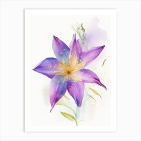 Star Flower Wildflower Watercolour Art Print