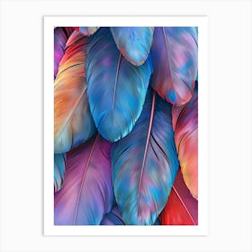 Colorful Feathers 8 Art Print