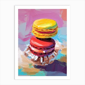 Macaroons Oil Painting 3 Art Print