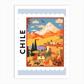 Chile 1 Travel Stamp Poster Art Print