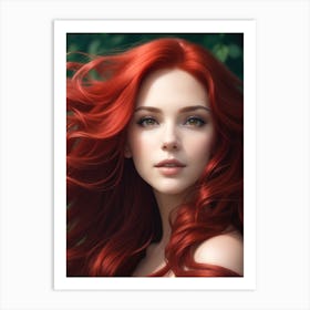 Red Haired Beauty Art Print