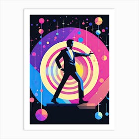 Monochrome Dance Nights Art Print