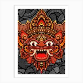 Indonesia Devil Mask - Barong, Balinese mask, Bali mask print Art Print