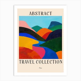 Abstract Travel Collection Poster Peru 3 Art Print