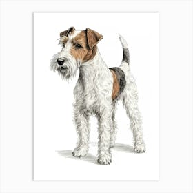 Wire Hair Fox Terrier Portrait 1 Art Print