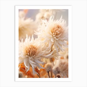 Boho Dried Flowers Bee Balm 4 Art Print