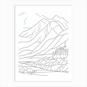 Castle In The Mountains Art Print