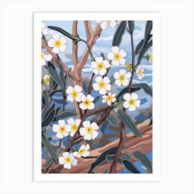 Forget Me Not 5 Flower Painting Art Print