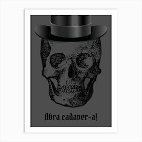 Humoristic Magician Skull Art Print