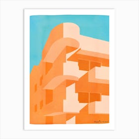 Bauhaus Orange Art Print