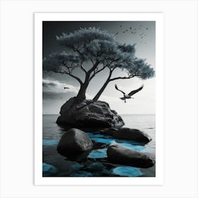 Eagle And Tree Art Print