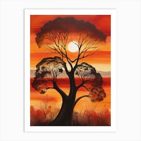 Sunset Tree 3 Art Print