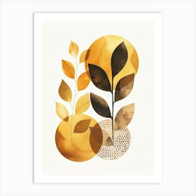 Golden Leaves 46 Art Print