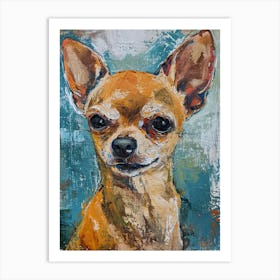 Chihuahua Acrylic Painting 8 Art Print