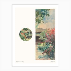 Kanazawa Japan 2 Cut Out Travel Poster Art Print