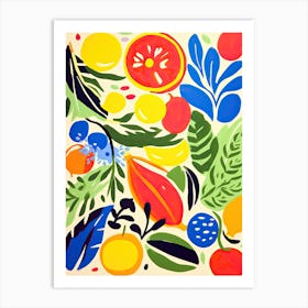 Fruit And Vegetables, Inspired by Matisse Art Print