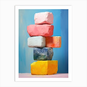 Stack Of Bricks, Stones Art 1 Art Print