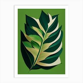 Laurel Leaf Vibrant Inspired Art Print