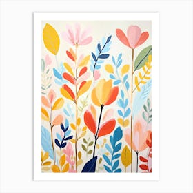 Flowers 36, Matisse style, Floral texture Art Print